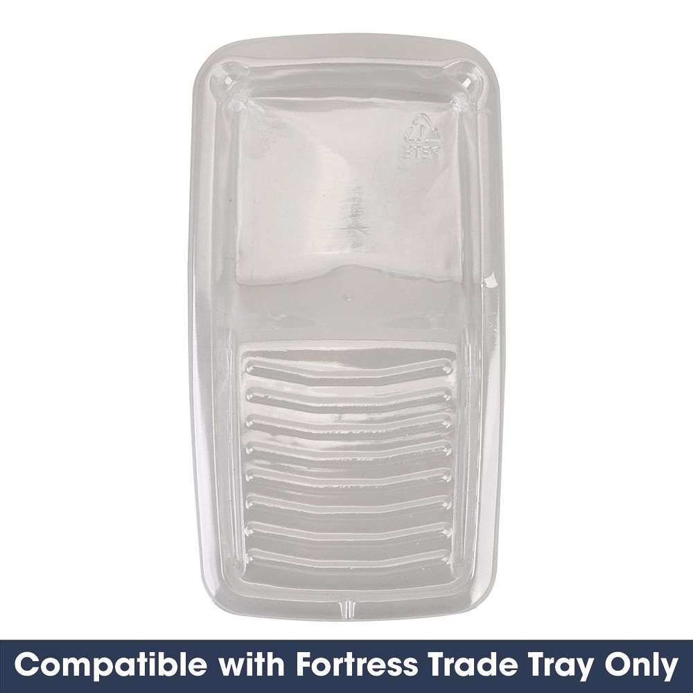 Fortress Trade 4" Roller Tray Inserts Transparent 3 Pack Screwfix