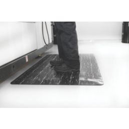COBA Marble Top Anti-Fatigue Floor Mat Black 0.9m x 0.6m x 14mm