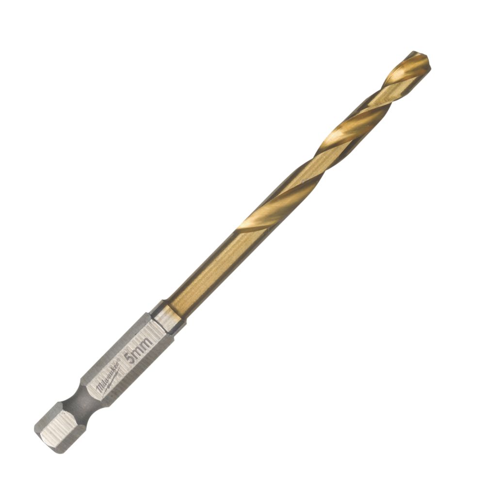 Milwaukee Hex Shank HSS Drill Bit 5mm x 46mm Screwfix