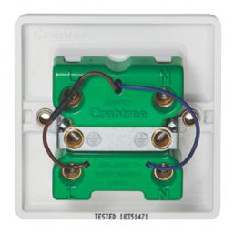 Crabtree Instinct 50A 1-Gang DP Control Switch White with LED