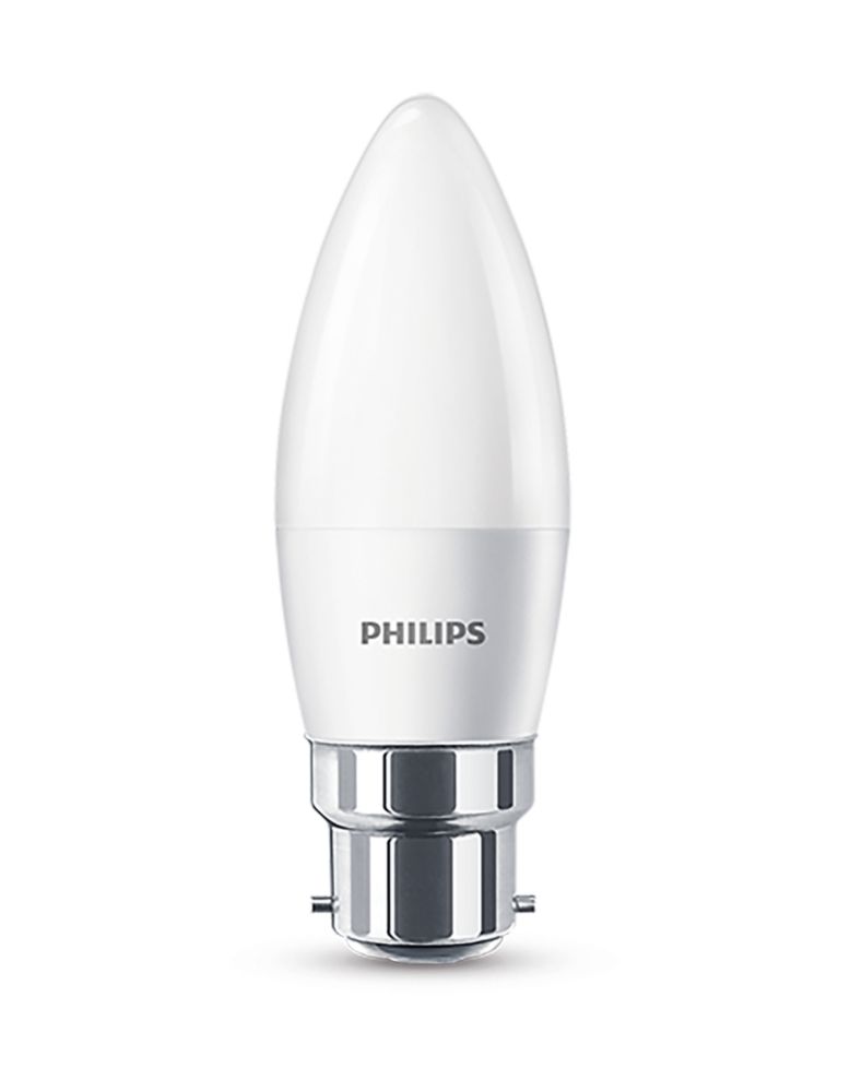 Philips BC Candle LED Light Bulb 470lm 5.5W 6 Pack Screwfix