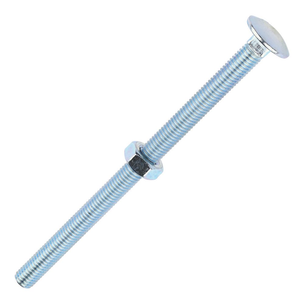 Timco Carriage Bolts Carbon Steel Zinc-Plated M10 x 160mm 25 Pack