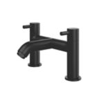 ETAL Bounce Matt Black 142mm Deck Mounted Lever 2 Tap Holes Bath Mixer Tap