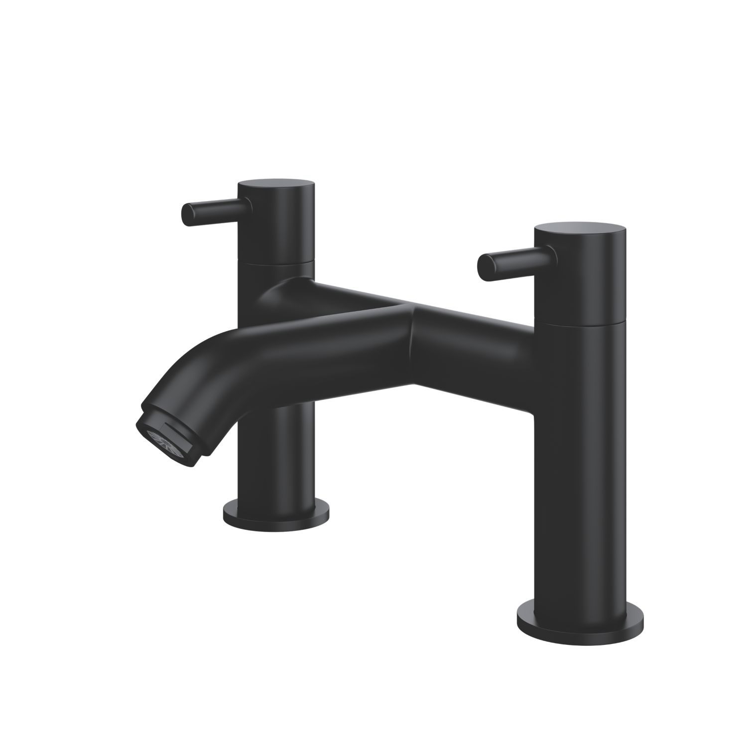 ETAL Bounce Matt Black 142mm Deck Mounted Lever 2 Tap Holes Bath Mixer Tap (430KG)
