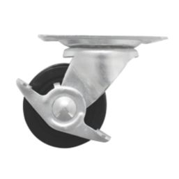 Essentials Heavy Duty Braked Swivel Castor 75mm Black