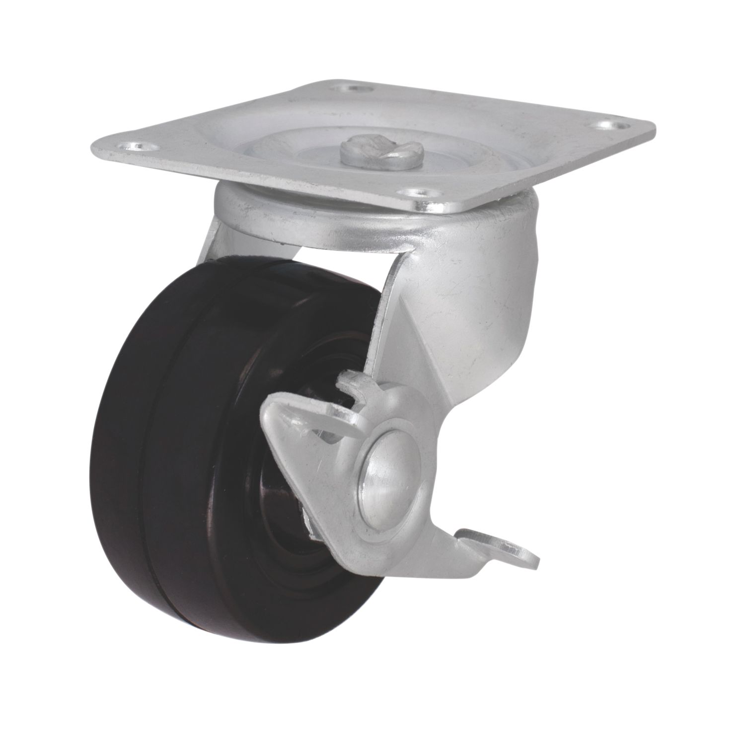 Essentials Heavy Duty Braked Swivel Castor 75mm Black (430KH)