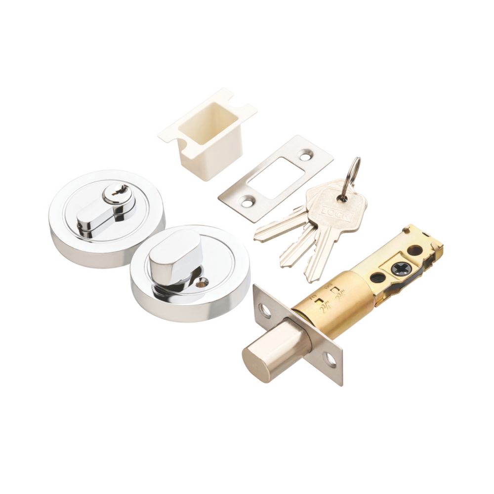 Security Solutions 1 Lever Polished Chrome Euro Locking Deadbolt