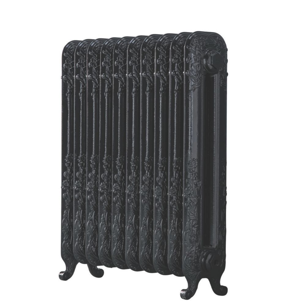 Arroll 794mm x 684mm 3550BTU Black Cast Iron 2 Column Radiator - Screwfix