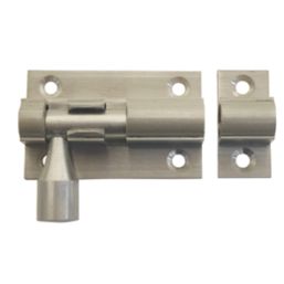 Smith & Locke Straight Barrel Door Bolt Satin Nickel 40mm