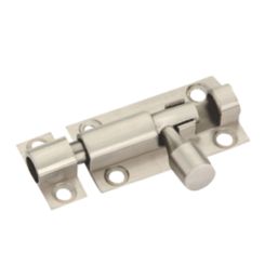 Smith & Locke Straight Barrel Door Bolt Satin Nickel 40mm