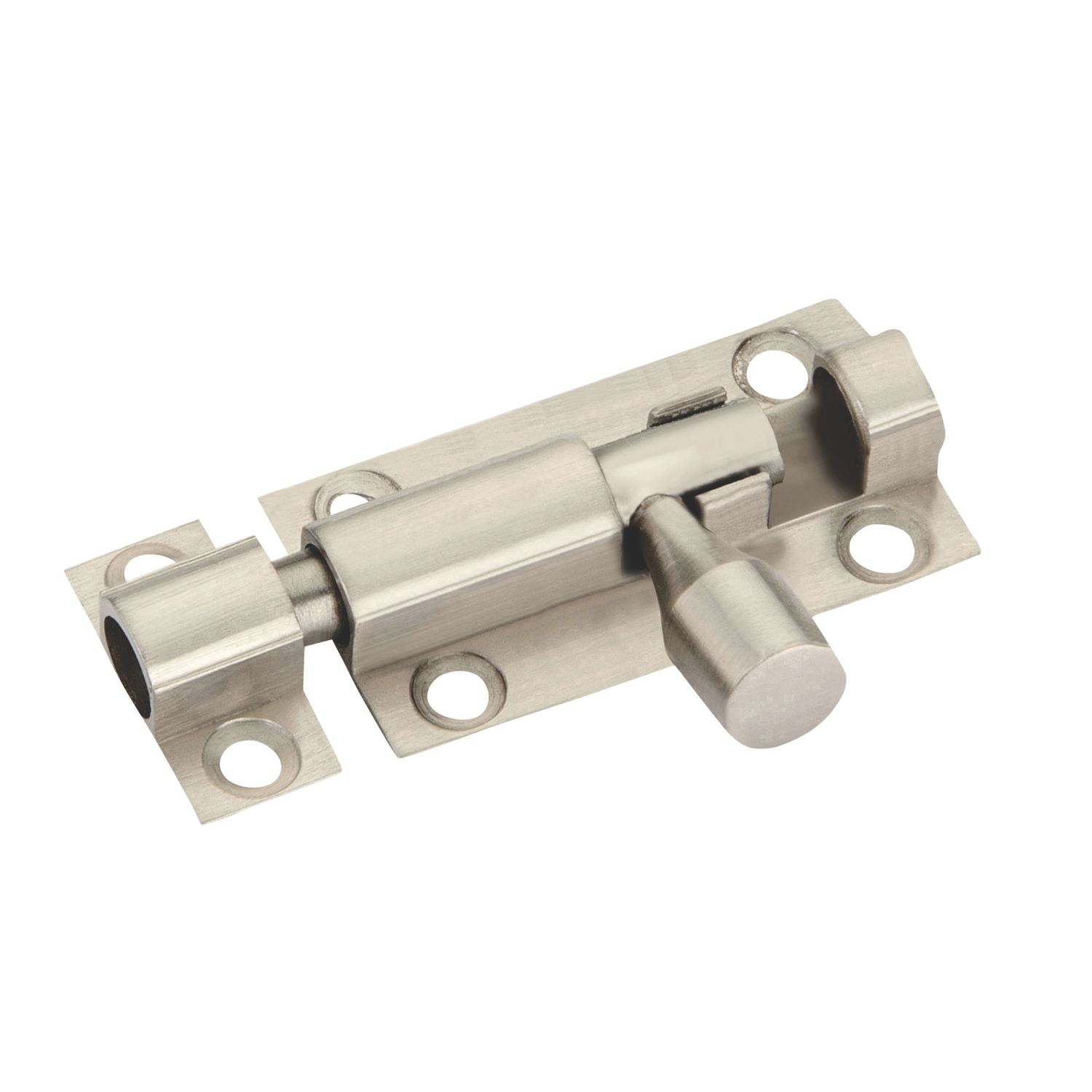 Smith & Locke Straight Barrel Door Bolt Satin Nickel 40mm (430PY)