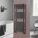 Towelrads 1200mm x 500mm 1952BTU Black Flat  Towel Radiator