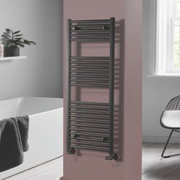 Towelrads 1200mm x 500mm 1952BTU Black Flat  Towel Radiator
