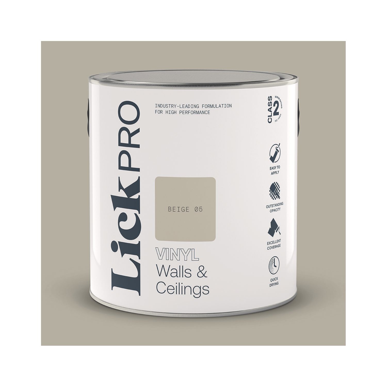 LickPro 2.5Ltr Beige 05 Vinyl Matt Emulsion Paint (430TM)