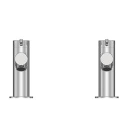 Swirl Bonda Chrome  170mm Deck Mounted Lever 2 Tap Holes Bath Pillar Tap