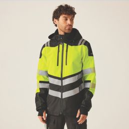 Regatta Hi Vis X-Pro Shell Jacket Black/Yellow 2X Large 48" Chest
