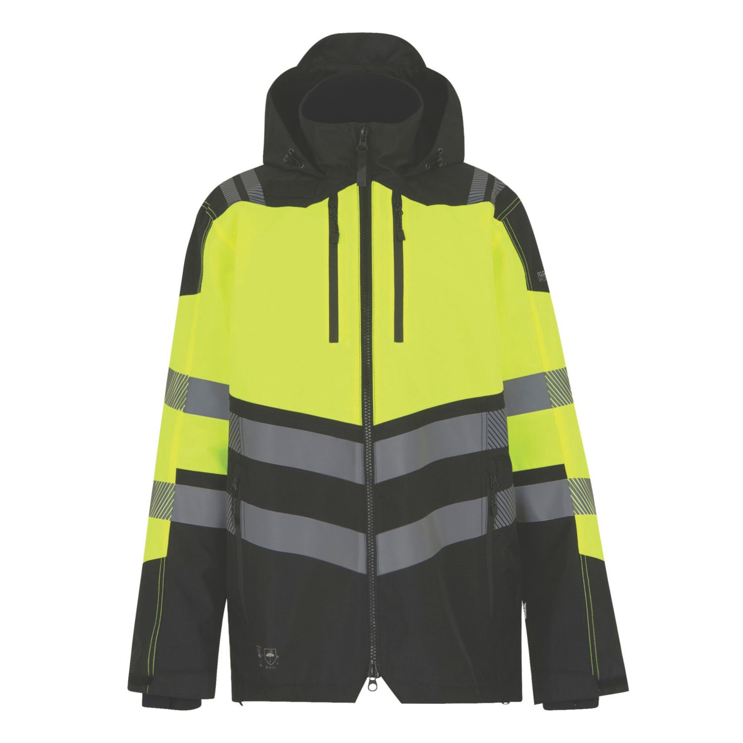 Regatta Hi Vis X-Pro Shell Jacket Black/Yellow 2X Large 48" Chest (430YA)