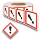Essentials  Harmful/Irritant GHS Labels (Roll) 100mm x 100mm