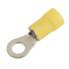 Essentials Insulated Yellow 5mm Ring Crimps 100 Pack