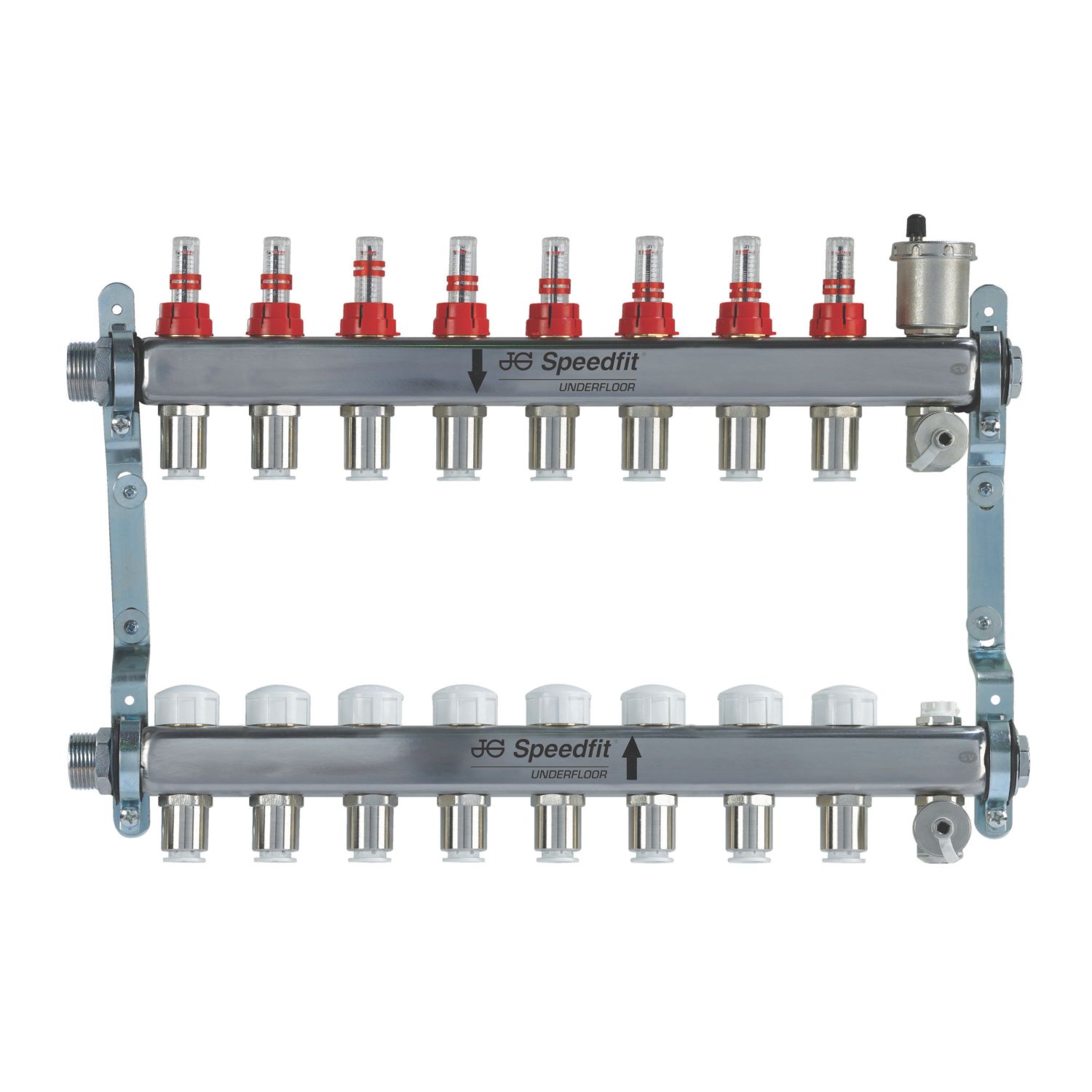 JG Speedfit 8 Port Manifold Set Chrome (4312D)