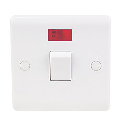 LAP  20A 1-Gang DP Control Switch White with Neon