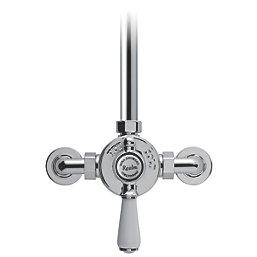 Mira Realm ERD Rear-Fed Exposed Chrome Effect Thermostatic Mixer Shower with Diverter
