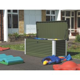 Trimetals  600Ltr 4' 6" x 2' 6" (Nominal) Metal Garden Storage Box Olive Green