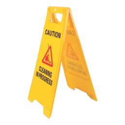 Essentials Caution Cleaning In Progress A-Frame Safety Sign 600mm x 290mm