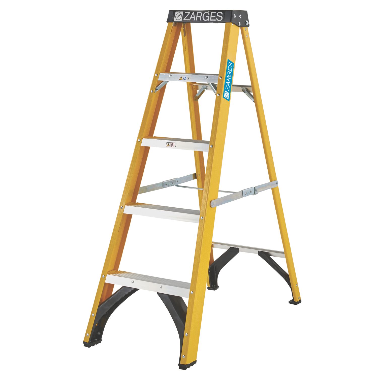 Zarges Fibreglass 1.33m 5 Step Swingback A Frame Step Ladder (431CP)