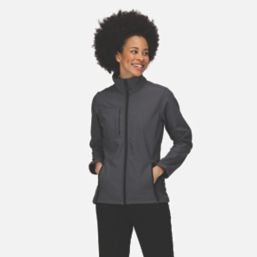 Regatta Octagon Womens Softshell Jacket Seal Grey/Black Size 10