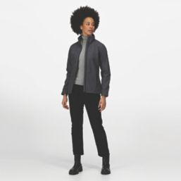 Regatta Octagon Womens Softshell Jacket Seal Grey (Black) Size 10
