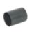 FloPlast Solvent Weld Straight Couplers 40mm x 40mm Anthracite Grey 5 Pack
