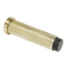 Eclipse Cylindrical Linear Wall Mounted Projection Door Stop 20 x 83mm Satin Brass