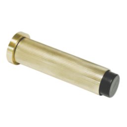 Eclipse Cylindrical Linear Wall Mounted Projection Door Stop 20 x 83mm Satin Brass