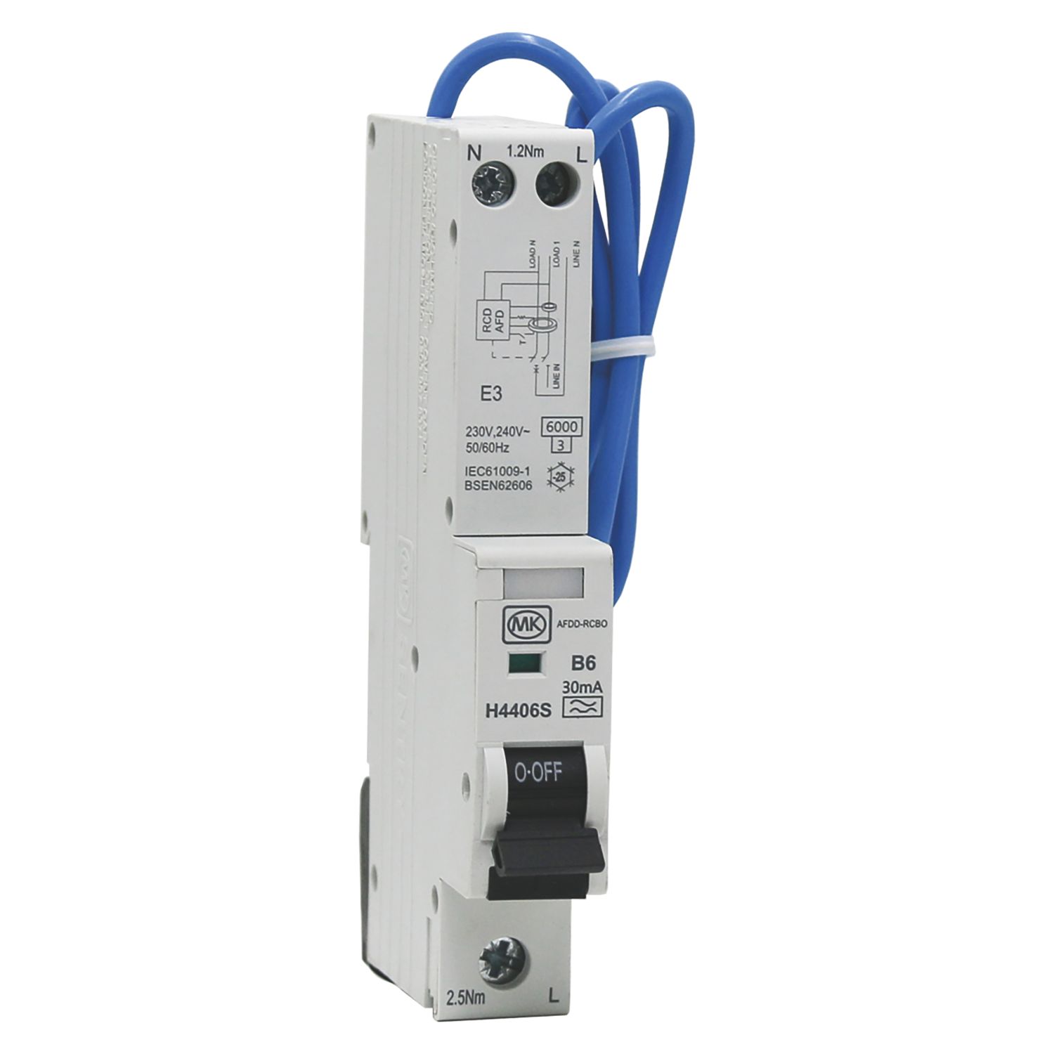 MK Sentry 6A 30mA Type A 1+N B Curve AFDD with RCBO (431PG)