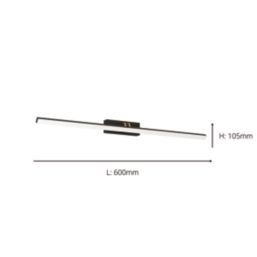 Eglo Verdello 60mm LED Bathroom Mirror Light Black 5W 750lm