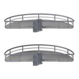 Essentials Grey  Half Moon Carousel Storage System 800mm