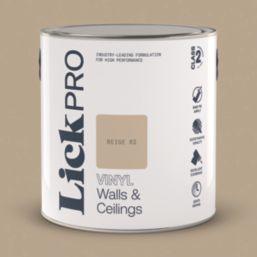 LickPro  2.5Ltr Beige 02 Vinyl Matt Emulsion  Paint