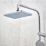 Hansgrohe Vernis Shape Showerpipe 230 Shower System with Bath Thermostatic Mixer Chrome