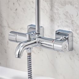 Hansgrohe Vernis Shape Showerpipe 230 Shower System with Bath Thermostatic Mixer Chrome