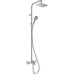 Hansgrohe Vernis Shape Showerpipe 230 Shower System with Bath Thermostatic Mixer Chrome