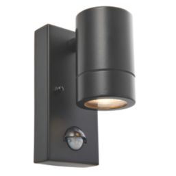 Saxby Palin Outdoor Wall Light With PIR Sensor Matt Black