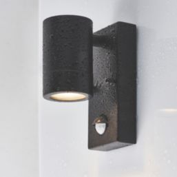 Saxby Palin Outdoor Wall Light With PIR Sensor Matt Black