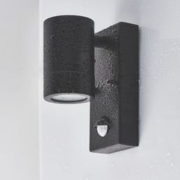 Saxby Palin Outdoor Wall Light With PIR Sensor Matt Black