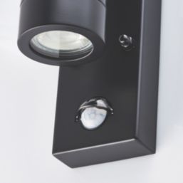 Saxby Palin Outdoor Wall Light With PIR Sensor Matt Black