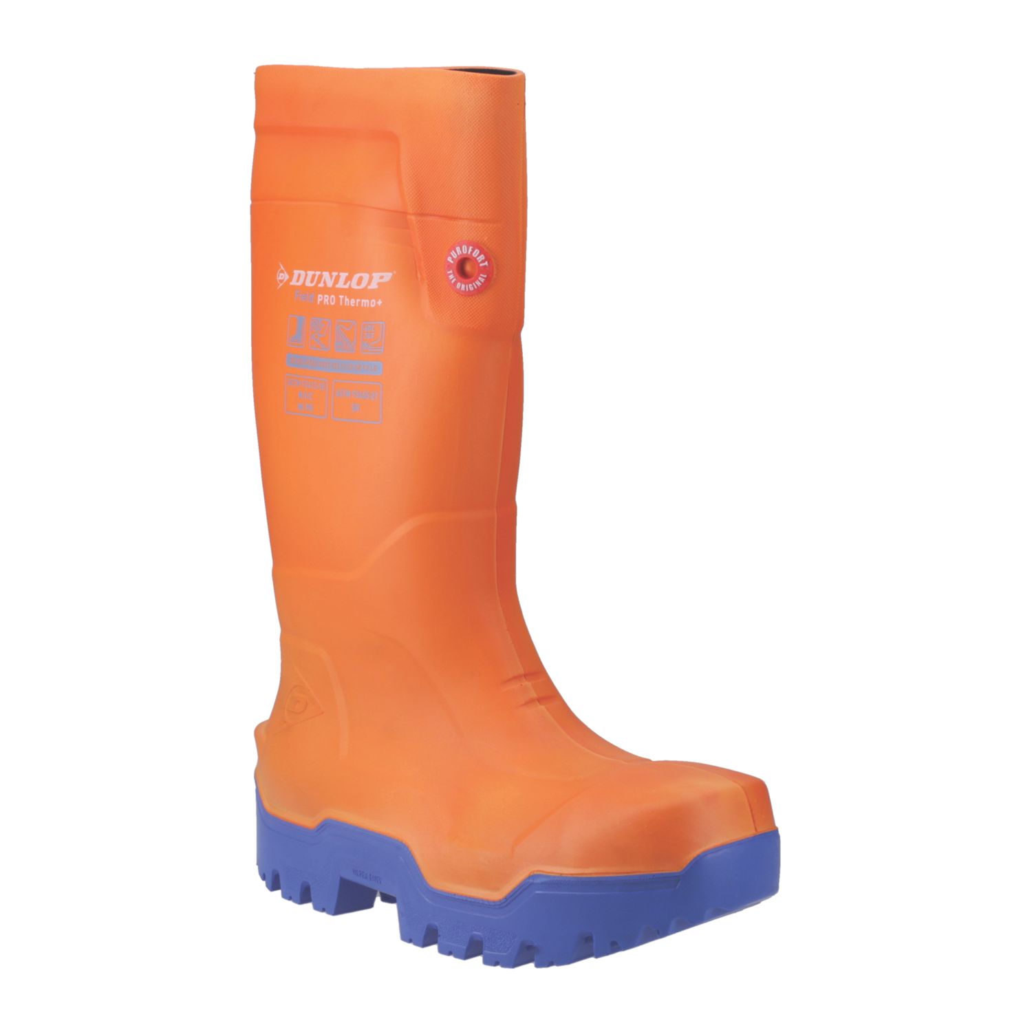 Dunlop Fieldpro Thermo+ Size 5 Orange Safety Wellies (431XG)