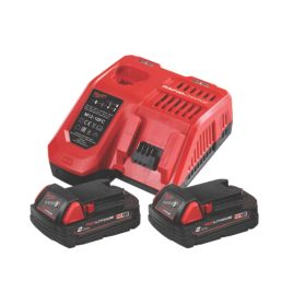 Milwaukee M18FNCS18GS-202X 6.35mm 18V 2 x 2.0Ah Li-Ion RedLithium Brushless First Fix Cordless Nail Gun