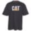 CAT Trademark Logo T-Shirt Short Sleeve Tee Shirts Black X Large 44" Chest