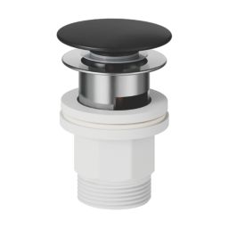 Swirl Caldew Black 120mm Standard Lever 2 Tap Holes Basin Pillar Tap