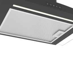 Cooke & Lewis  Curved Cooker Hood Black 598mm